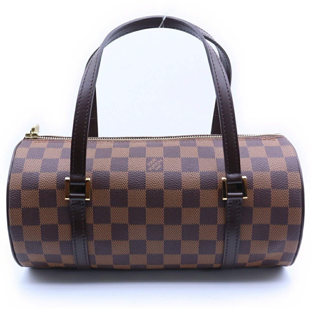 LOUIS VUITTON Damier Papillon Handbag Brown Leather